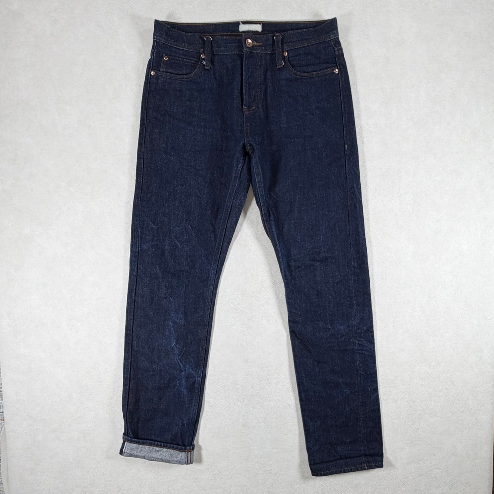The Unbranded Brand UB101 Skinny Fit 14.5oz Indigo Selvedge Denim Jeans 32x32